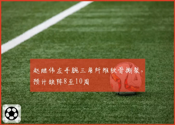 赵继伟左手腕三角纤维软骨撕裂，预计缺阵8至10周